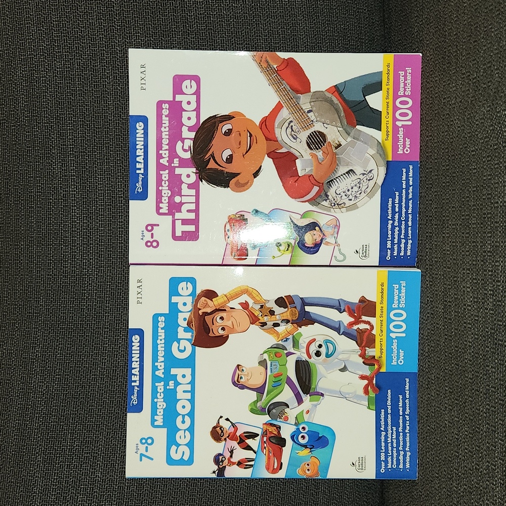 NEW 2 Disney Learning Workbooks for 2nd and 3rd grade
